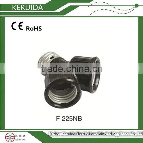 E27 Bakelite Twin Socket Lampholder/bulb Holder/light Socket CE Approved photo-2