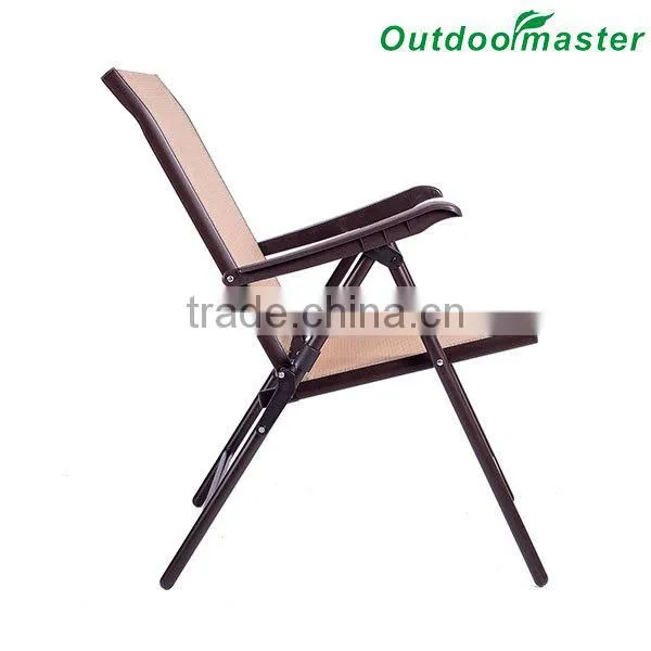 5-Position AdjustmentTan Recliner Teslin Garden Deck Beach Pool Chair photo-3
