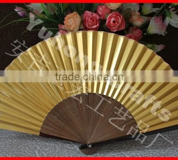 Japanese Style Gold Color Paper Fan Promotional photo-4
