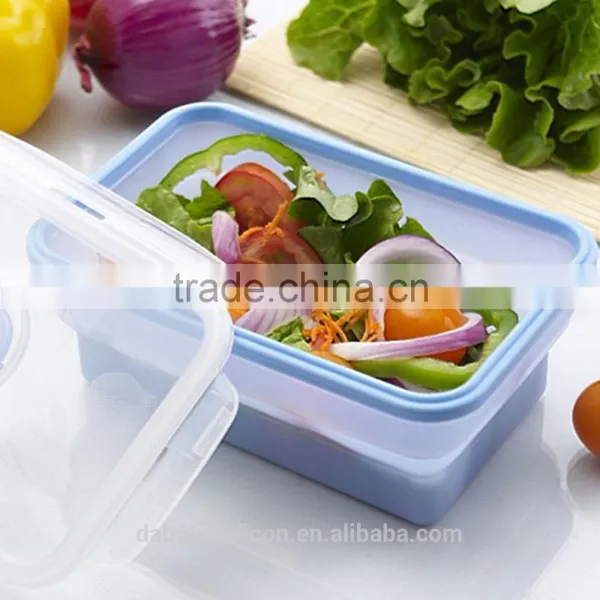 Food Grade Various Styles Collapsible Silicone Lunch Box/ Bento Box/ Food Container photo-2