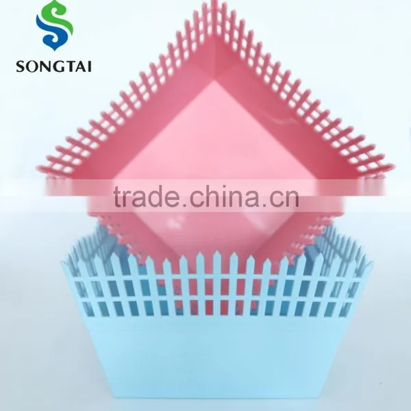 2016 New Style pp Plastic Suqare Fence Fruit Basket photo-2