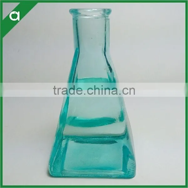 Colorful Triangle Glass Bottle for 80ml Reed Diffuser Oil With Glass Stopper photo-2