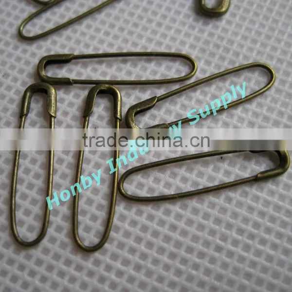 Bronze Color Fashion French U Shape Hang Tag Pin photo-2