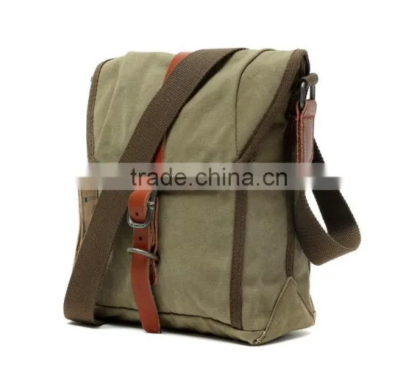 Vintage Casual Cotton Canvas Shoulder Bag,Haversack for Unisex photo-2