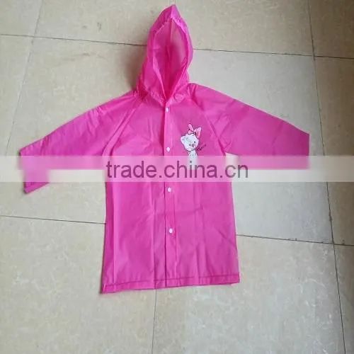 Food Grade EVA Poncho Raincoat With Hood and Sleeve photo-2