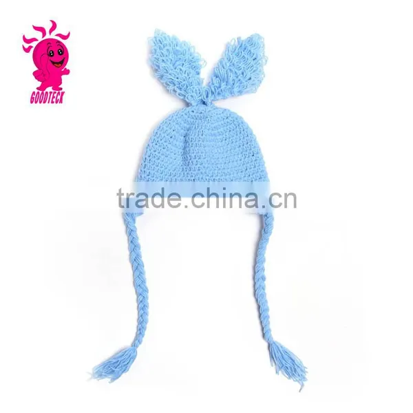 Hot Sale Lovely Rabbit Baby Wool Hats, Color Matching Hats photo-3