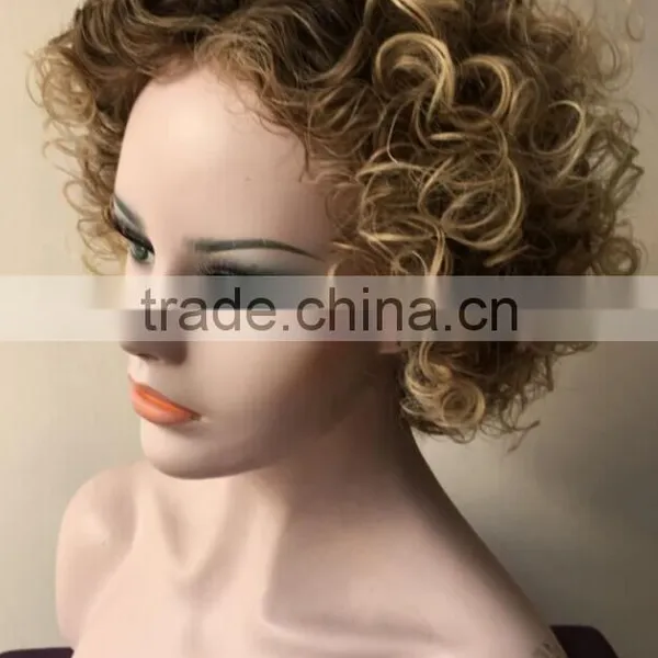 2016 Hot Sale Top Quality Human Hair Full Lace Wig Women Small Wig Explosion Head Cap,Curly Wig Caps photo-4