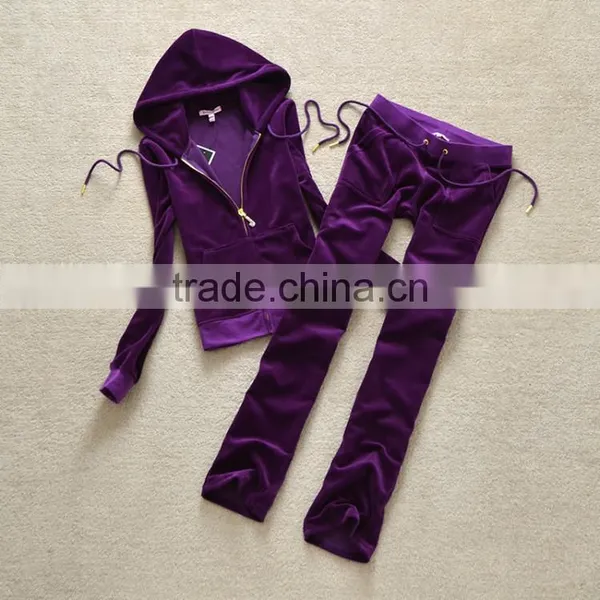 Custom Design Sports Training Set Woman Athletic Dress Women's Winter Velvet Sports Track Suit
