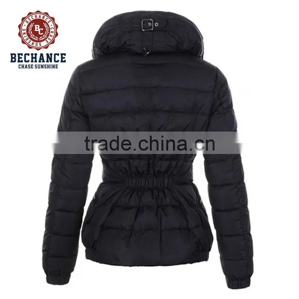 LZ239 Warm Stylish Slim Black Womens Down Jacket for Winter photo-2