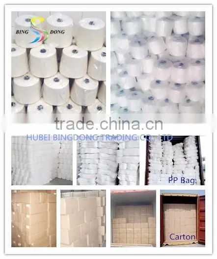 High Quality 100% Cheapest Fiber Sinopec Yizheng Ring Spun Polyester Yarn photo-5