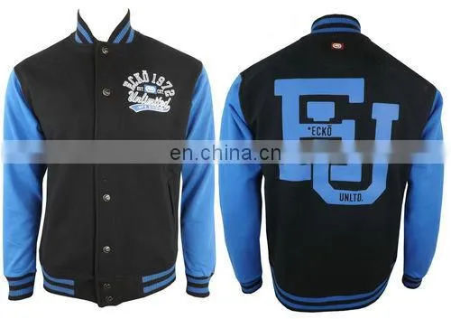 Varsity Letterman, College Baseball Cotton Jacket With Leather Sleeves photo-4