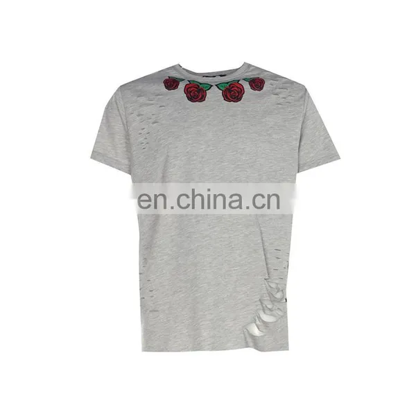 Wholesale Custom 2017 New Fashion Clothes Summer Short Sleeve Mens Embroidery t Shirt photo-3