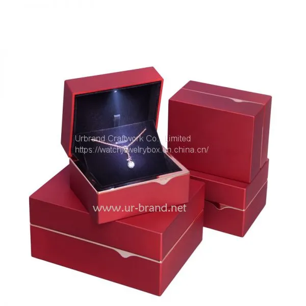 Jewelry Box With LED Light Packaging Paint Jewelry Ring Wedding Pendant Bracelet Brand New Gift photo-3