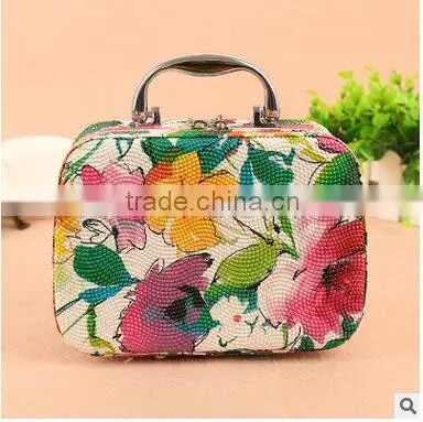 New Style Korean Nail Art Retro Portable Crocodile Grain Large Capacity High Grade Cosmetic Bag photo-5