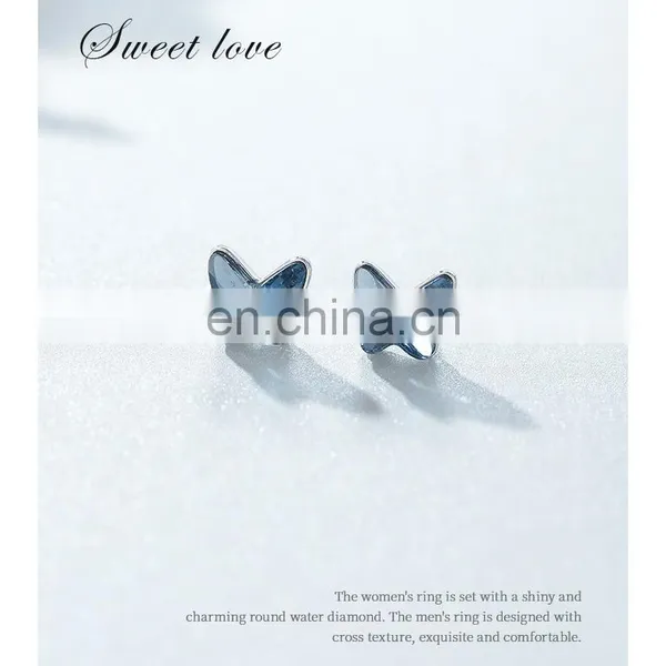 Custom Sterling Silver 925 Wholesale Pure Gold Jewelry Butterfly Hoop Earrings photo-5