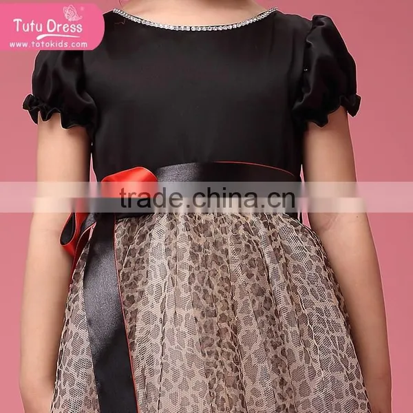 Luxury Black Red Ball Gown Feather Cupcake Pageant Dress For Girl photo-4