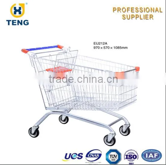 EU Style 180L Unfolding Mesh Supermarket Rolley photo-4