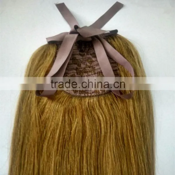 Remy Human Hair Drawstring Ponytail Hair Extension for Black Women photo-2