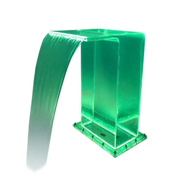 Pikes Decorative Acrylic Outdoor RGB Waterfall With LED Swimming Pool Fountain photo-6