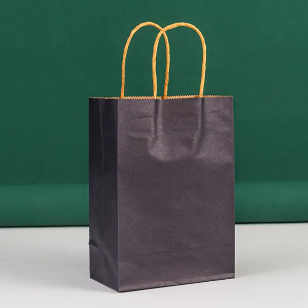 Heavy Duty Craft Vegetable Paperbags Brown Kraft Grocery Paper Bag for Supermarket photo-3