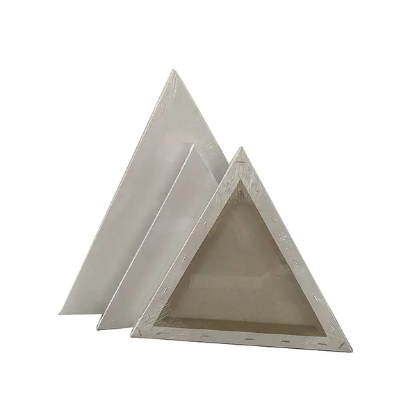 100% Cotton 280gsm Blank Triangle Shape Stretched Canvas photo-4