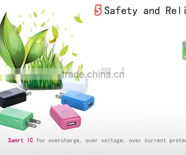 Single Usb to Wall Charger Home AC Charger US Adapter for Samsung Iphone photo-5