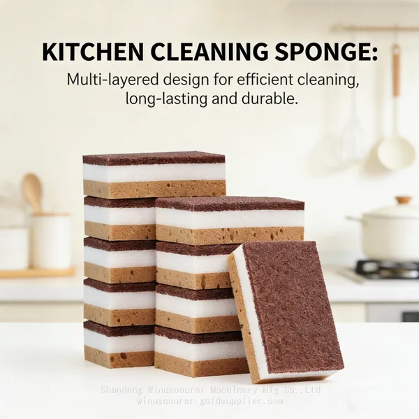 Heavy Duty Grease Fighting Scouring Sponge for Kitchen & Grill photo-2