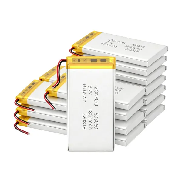 A Grade Lithium Polymer Battery 803060 Pouch Cell 1800mAh for Electronic Navigator Facial Cleansing Device Neck Beauty Device photo-2