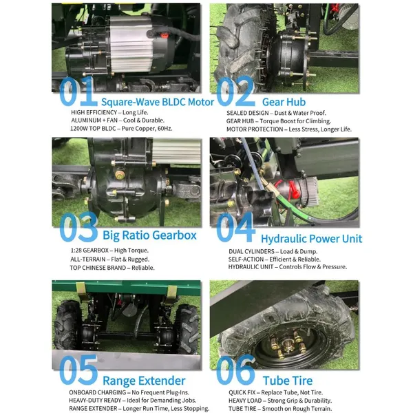 Material Handling 4 Stroke Petrol Engine China Elektrische Dumper SLDP680 Mini Dumper 680kg For Orchards photo-3