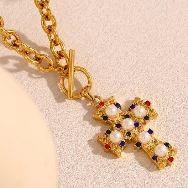 IP Gold Plated Stainless Steel Necklace Set Hypoallergenic 18K Tone Wholesale