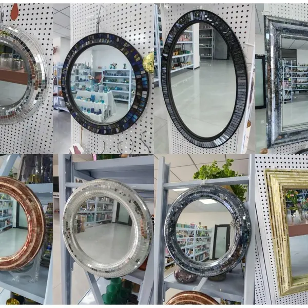 Home Gift Glass Mirror Unique Gift Mirror Photo Frame Rahmen Mosaic Photo Frame