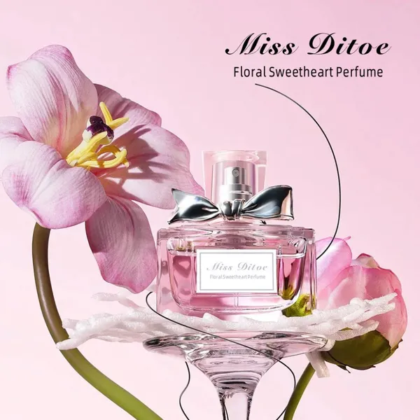 DITOE Flowing Sweetheart Perfume Long-lasting Fragrance Rose Perfume Luxury Women's Perfume photo-3