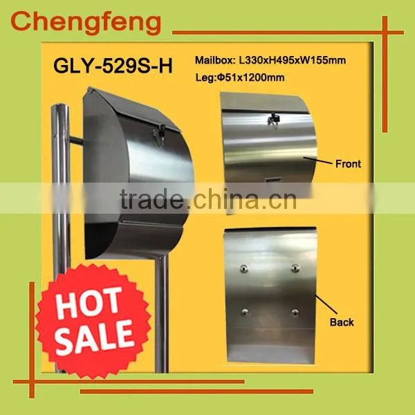 Durable 18/8 Stainless Steel Free Standing Mailbox photo-4