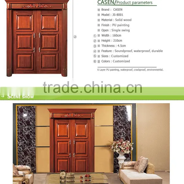 Double Door Teak Wooden Main Door Design photo-2