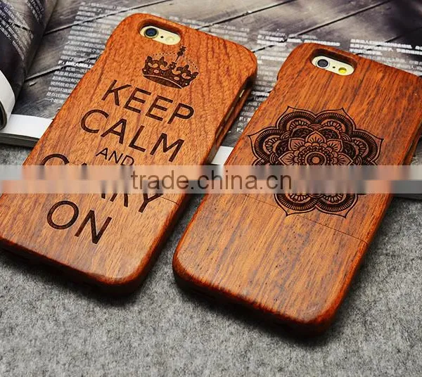 Unique Handmade Natural Wood Hard Bamboo Wooden Cell Phone Case Cover photo-2