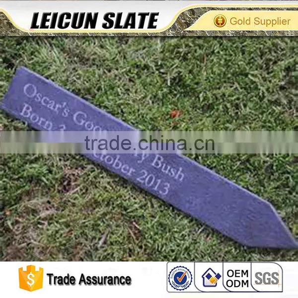 The Creative Cut Edge Set of 4 Slate Stone Plant Labels Wholesale photo-3