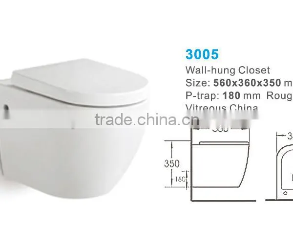 Ceramic Wall Hung Toilet and Wall wc for Hotel Toilet photo-5