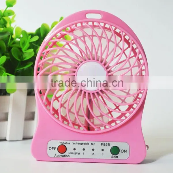 Wholesale OEM Custom Logo Air Battery Power Handheld High Speed Plastic Portable Rechargeable USB Desk Pocket Mini Fan photo-5