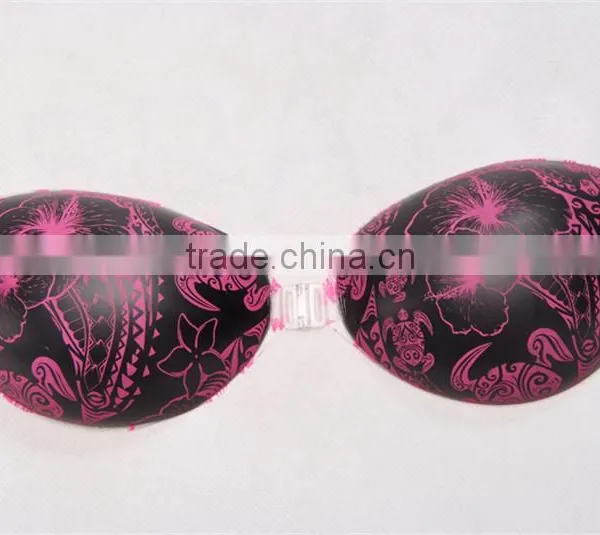 Fashion Bra Gel Silicone Printed Invisible Strapless Cheapest Brassiere photo-5