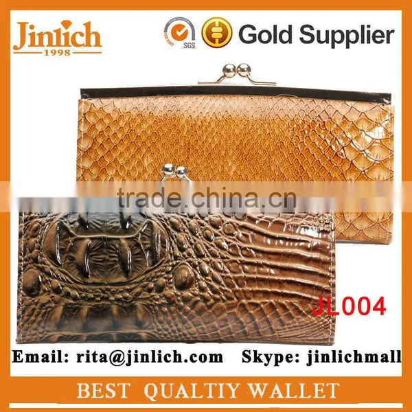 Hot Lady Wallet New Popular Crocodile and Snake Skin PU Leather Women Wallet