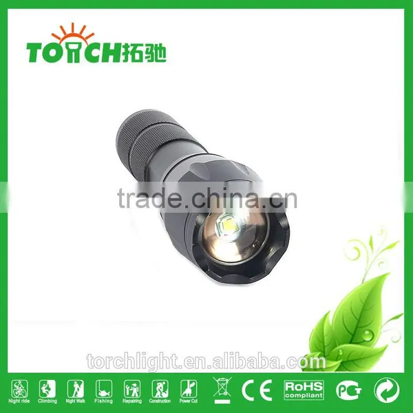 5000pcs Only Factory Outlet 10W Cre e XML-T6 Led Long Range Zoomable Rechargeable Torch Light photo-3
