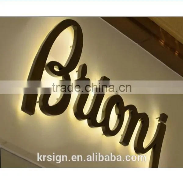 LED Backlit Stainless Steel Letter Sign 3D Letter Signs Quality Choice photo-6