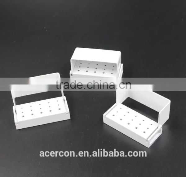 Hot Sale 15 Holes Aluminium Dental Bur Holder(White) photo-4