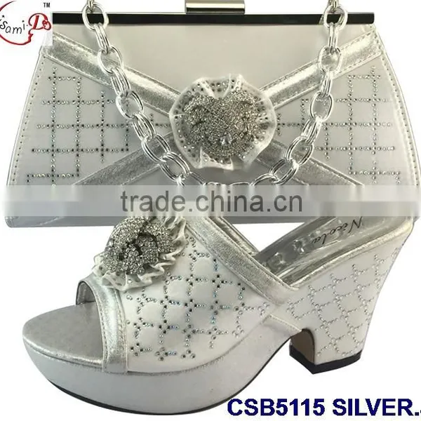 CSB5115 Newest Design 2016 Top Fashion Woman Hot Selling Shoes With Matching Bags Factory Price Shoes Whole Sale Price photo-4