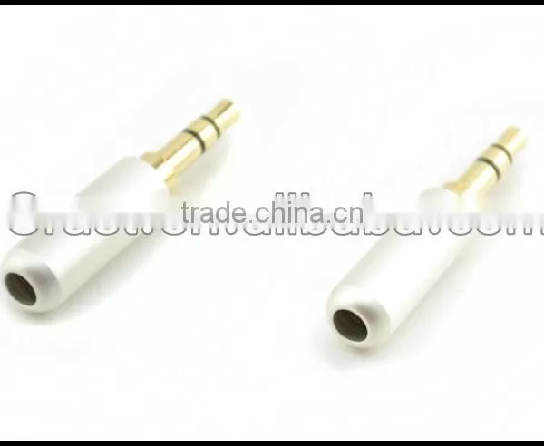 Audio Gade OEM Hi End Gold Plated 3.5-W Gold Plated 3.5MM Stereo Plug Male Headphone Terminal White photo-2