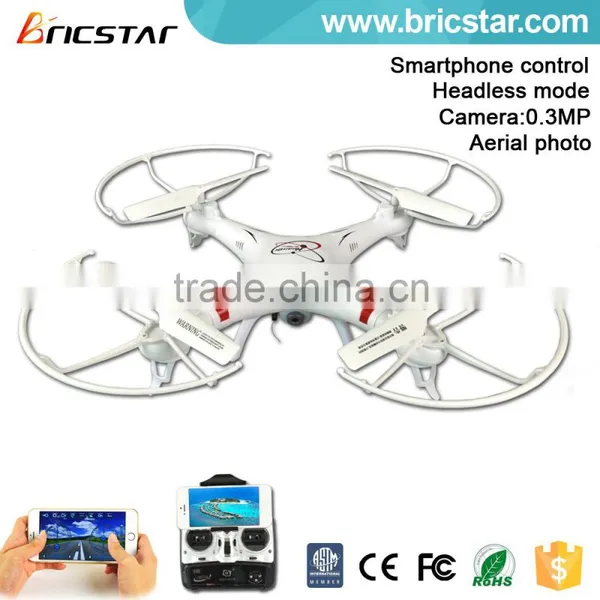 Two Control Mode 2.4G RC WIFI Quadrocopter Drone With 0.3MP Camera.