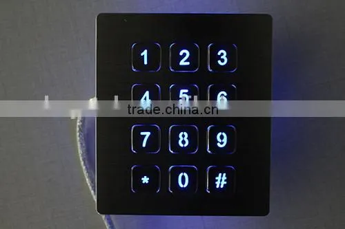 12 Keys Metal Keypad Access Control With Rear Panel Mounting photo-3
