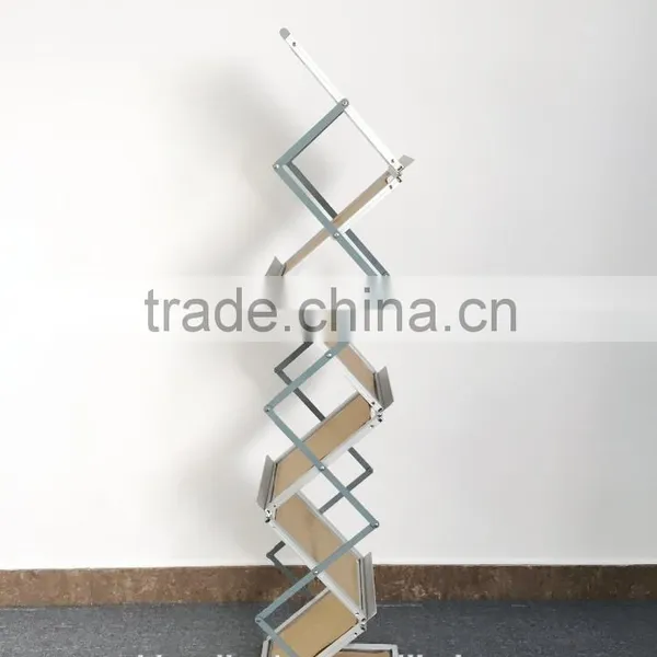High Quality Exquisite Standard Convenient Aluminum Catalogue Shelf Model FT With Acrylic or Wooden Tray photo-4