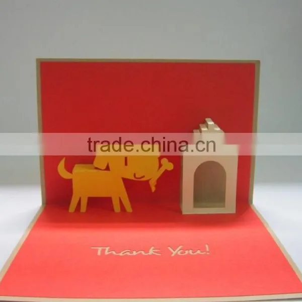 3D Pop up Thank You Dog Card