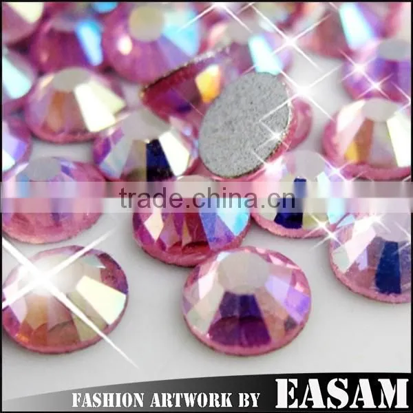 AB Pink Rose Rhinestone,hot-fix Flat Rhinestone Quality Choice